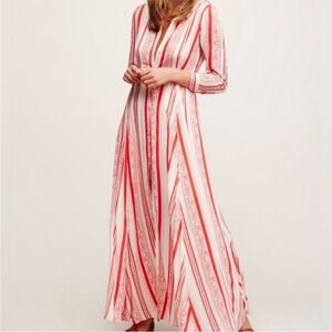 ***NWT*** FREE PEOPLE After the Storm Maxi-Dress in Red Paisley